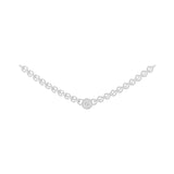 Bezel Set Solitaire Minimal Necklace 0.15Ct Lab Grown Diamond 14K Fine Gold