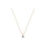 14K Fine Gold lab Grown Diamond 0.28Ct Solitaire Pendant Necklace