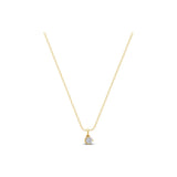 14K Fine Gold lab Grown Diamond 0.28Ct Solitaire Pendant Necklace