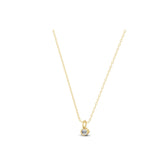 14K Fine Gold lab Grown Diamond 0.28Ct Solitaire Pendant Necklace
