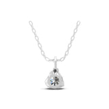 Round Cut 0.76Ct Lab Grown Diamond 14K Fine Gold Pendant Necklace