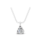 Round Cut 0.76Ct Lab Grown Diamond 14K Fine Gold Pendant Necklace
