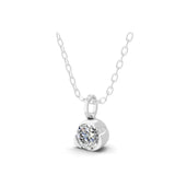Round Cut 0.76Ct Lab Grown Diamond 14K Fine Gold Pendant Necklace