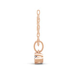 Solitaire Pendant Necklace 14K Fine Gold Lab Grown Diamond 0.28Ct