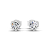 14K Fine Gold 0.30Ct Lab Grown Round Cut Diamond Solitaire Stud Earrings
