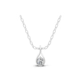 Lab Grown Diamond 0.15Ct 14K Fine Gold Round Cut Pendant Necklace