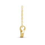 Lab Grown Diamond 0.15Ct 14K Fine Gold Round Cut Pendant Necklace