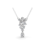 Round Brilliant Lab Grown Diamond Necklace 14K Fine Gold 0.61Ct