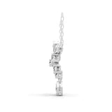 Round Brilliant Lab Grown Diamond Necklace 14K Fine Gold 0.61Ct
