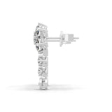Round Cut 1.00Ct Lab Grown Diamond Dangle Drop Earrings 14K Fine Gold
