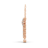 Graduating Round Cut Lab Grown Diamond Pendant Necklace 0.50Ct 14K Gold