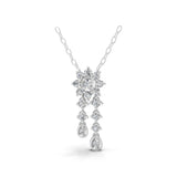 Graduating Round Cut Lab Grown Diamond Pendant Necklace 0.50Ct 14K Gold