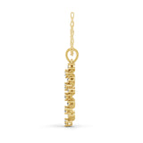 0.36Ct Cluster Pendant Necklace Round Cut Lab Grown Diamond 14K Fine Gold