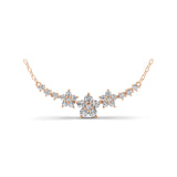 Bloom Lab Grown Diamond Floral Necklace 14K Fine Gold 1.03Ct