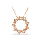 Pear Round Cut Pendant Necklace 14K Fine Gold 1.26Ct Lab Grown Diamond