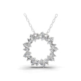Pear Round Cut Pendant Necklace 14K Fine Gold 1.26Ct Lab Grown Diamond