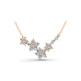 Forever Floral Lab Grown Diamond Necklace 14K Fine Gold 1.42Ct