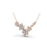 Forever Floral Lab Grown Diamond Necklace 14K Fine Gold 1.42Ct