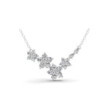 Forever Floral Lab Grown Diamond Necklace 14K Fine Gold 1.42Ct