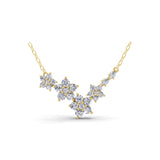 Forever Floral Lab Grown Diamond Necklace 14K Fine Gold 1.42Ct