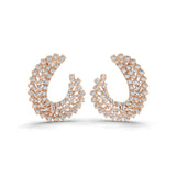 Graduated Lab Grown Diamond Open Circle Hoop Earrings 3.93Ct 14K Fine Gold