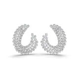 Graduated Lab Grown Diamond Open Circle Hoop Earrings 3.93Ct 14K Fine Gold