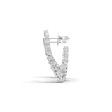 Graduated Lab Grown Diamond Open Circle Hoop Earrings 3.93Ct 14K Fine Gold
