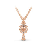 14K Fine Gold Prong Set 0.90Ct Lab Grown Diamond Pendant Necklace