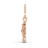 14K Fine Gold Prong Set 0.90Ct Lab Grown Diamond Pendant Necklace
