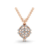 Lab Grown Diamond Pendant Necklace 0.79ct Marquise Pear Cut 14K Gold