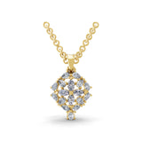 Lab Grown Diamond Pendant Necklace 0.79ct Marquise Pear Cut 14K Gold