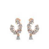Pear Cut Prong Set Lab Grown Diamond 1.35Ct Hoop Earrings 14K Fine Gold
