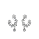 Pear Cut Prong Set Lab Grown Diamond 1.35Ct Hoop Earrings 14K Fine Gold