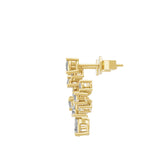 Pear Cut Prong Set Lab Grown Diamond 1.35Ct Hoop Earrings 14K Fine Gold