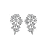 Lab Grown Diamond Pear Marquise 1.80Ct Floral Dangle Earrings 14K Fine Gold