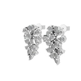 Lab Grown Diamond Pear Marquise 1.80Ct Floral Dangle Earrings 14K Fine Gold