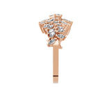 Marquise Octagon Cut Band Halo Ring 14K Gold 1.91Ct Lab Grown Diamond