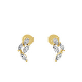 Lab Grown Diamond 0.31Ct 14K Fine Gold Marquise Pear Cut Stud Earring