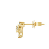 Lab Grown Diamond 0.31Ct 14K Fine Gold Marquise Pear Cut Stud Earring