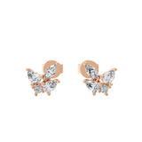 Celestial Butterfly Lab Grown Diamond Stud Earring 14K Fine Gold 0.44Ct