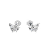 Celestial Butterfly Lab Grown Diamond Stud Earring 14K Fine Gold 0.44Ct