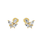 Celestial Butterfly Lab Grown Diamond Stud Earring 14K Fine Gold 0.44Ct