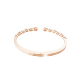 3.10Ct Lab Grown Diamond Pear Shaped Cuff Bangle Bracelet 14K Fine Gold