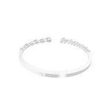 14K Fine Gold Cuff Bangle Pear Cut And Round Cut Lab Grown Diamonds 2.85Ct