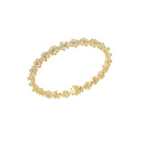 Pear Round Cut Lab Grown Diamond 6.52Ct Tennis Bracelet 14K Fine Gold