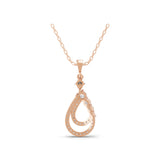 14K Fine Gold Cascading Cluster Pendant Necklace 0.79Ct Lab Grown Diamond