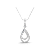 14K Fine Gold Cascading Cluster Pendant Necklace 0.79Ct Lab Grown Diamond