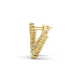 Halo Lab Grown Diamond Earring Hoops 14K Fine Gold 1.80Ct
