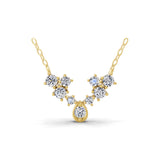 Lab Grown Diamond 0.70Ct Twilight Diamond Necklace 14K Fine Gold