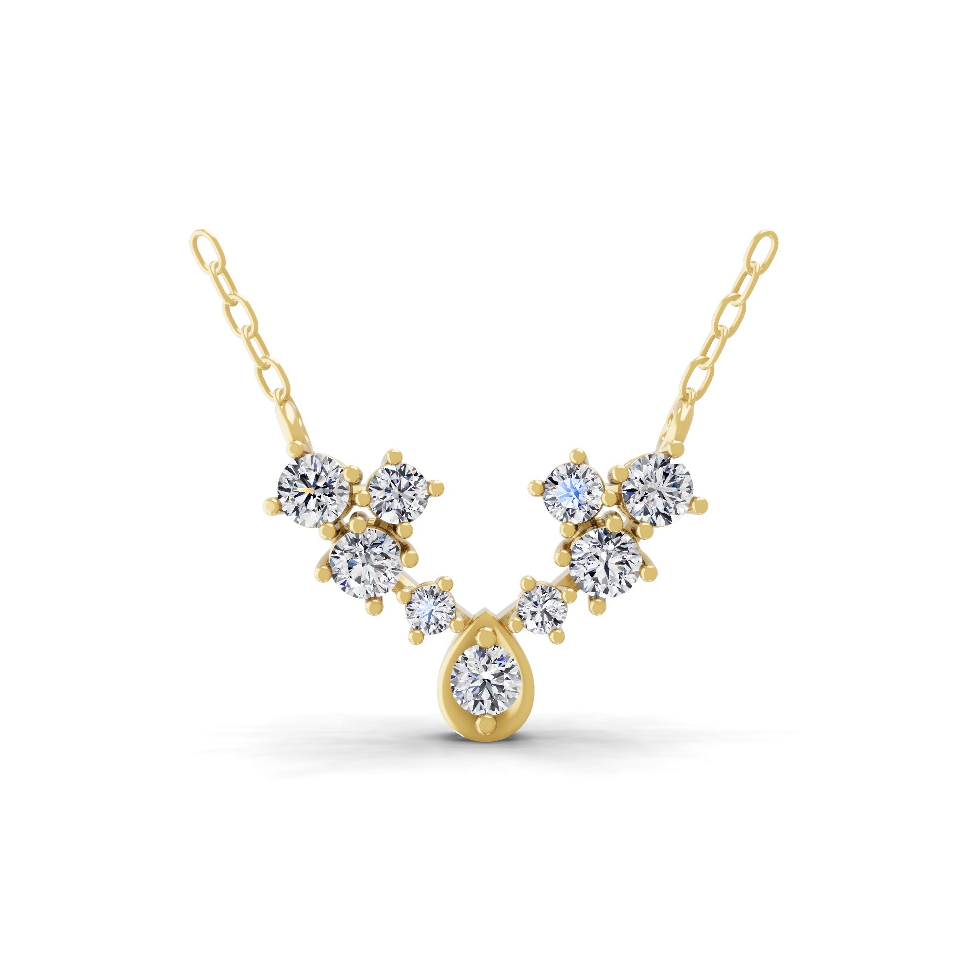 Lab Grown Diamond 0.70Ct Twilight Diamond Necklace 14K Fine Gold